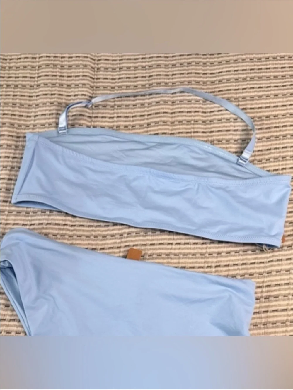 Skims Swim Bandeau Bikini Top Iris Blue NEW